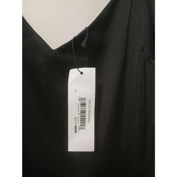 The drop womens small black midi ana slip dress romantic split - Picture 2 of 6